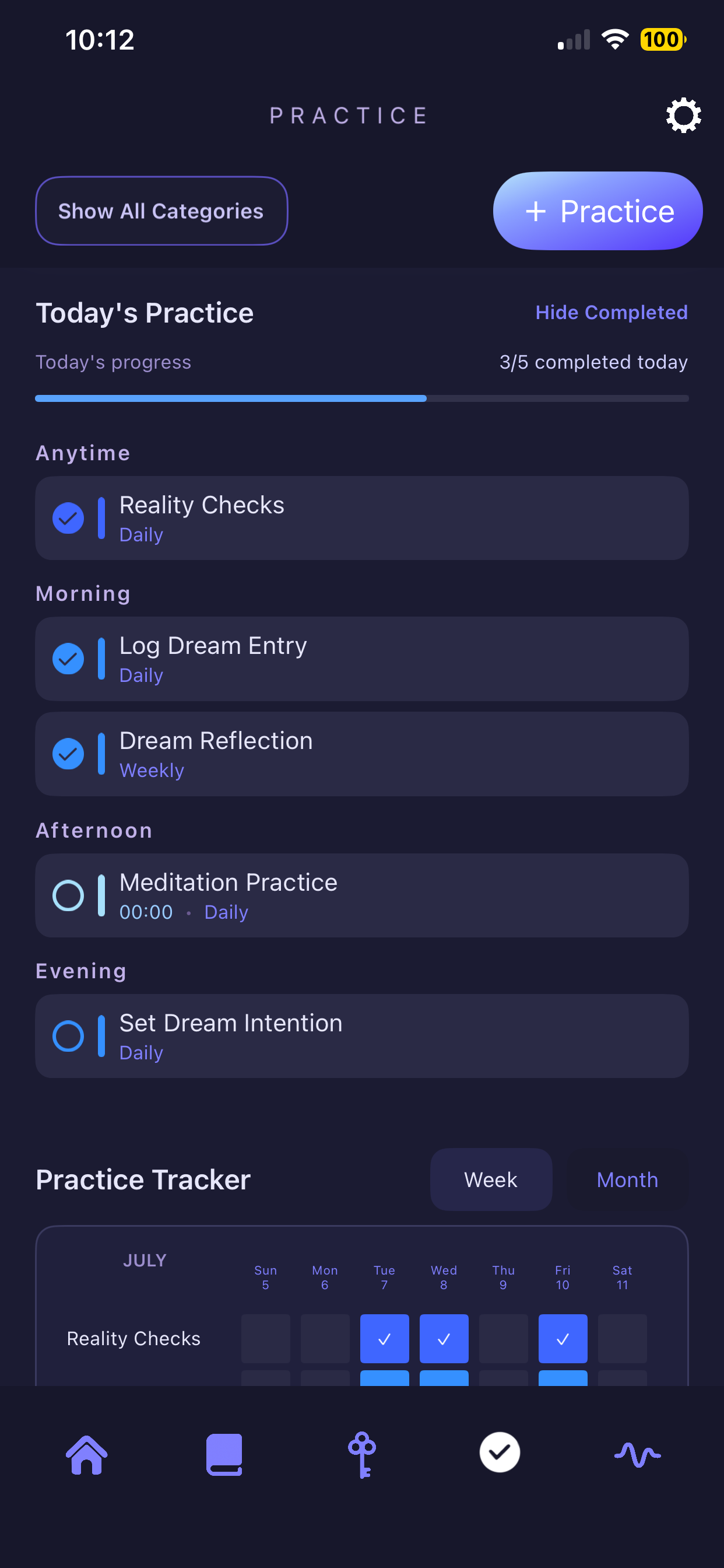DreamWave Journal, build a daily practice
