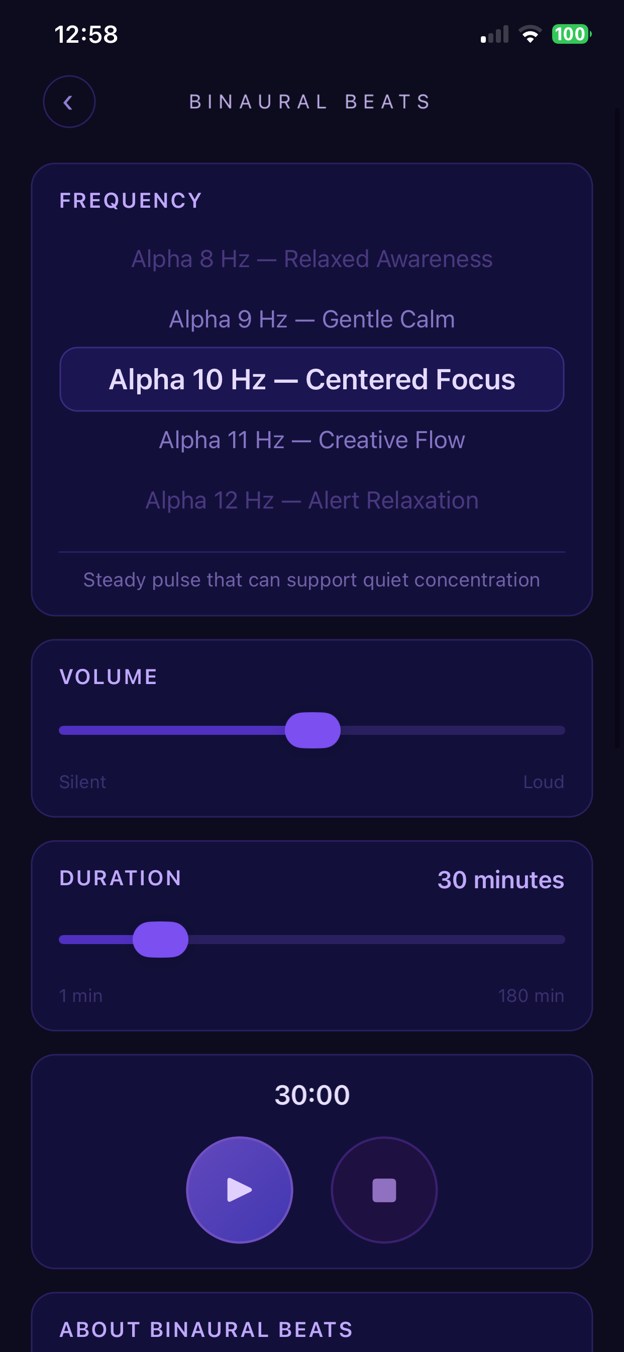 Binaural beats
